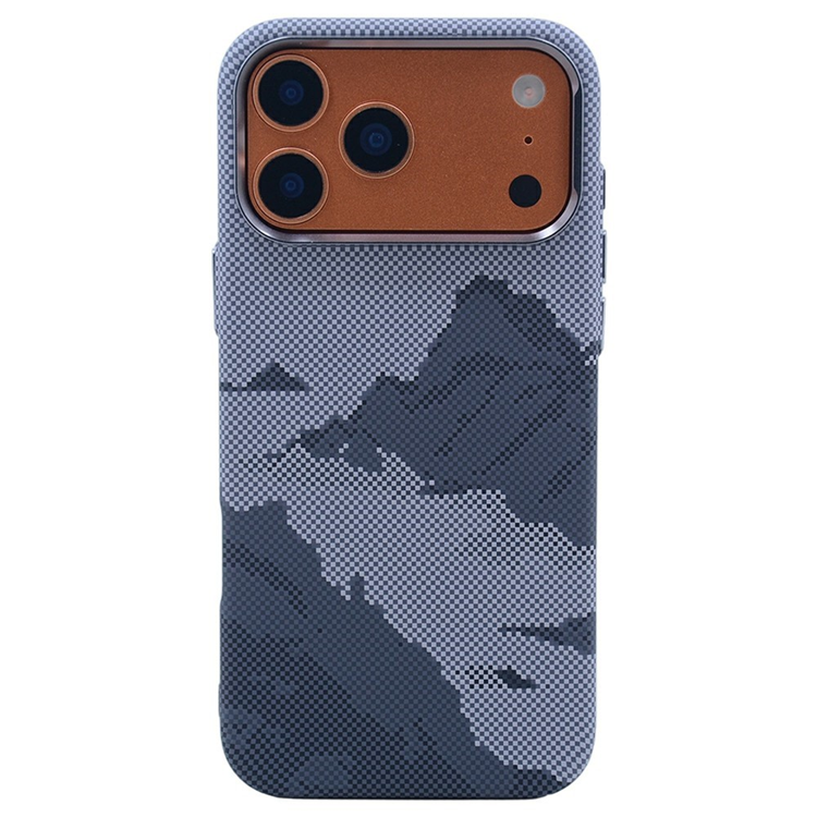 iPhone 17 Pro Max Mobilskal Magsafe Carbon Fiber (Grå Valley) | 2353 | AlltMobil