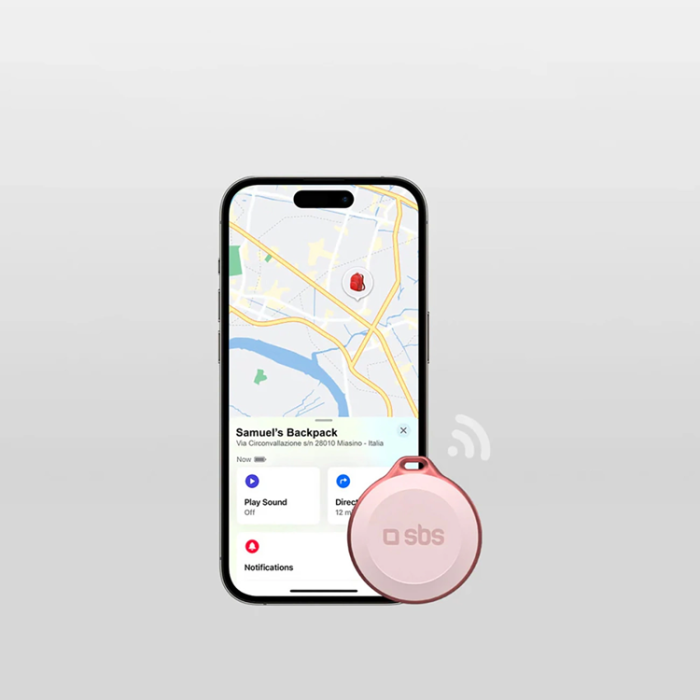 SBS - SBS Find My Anti Loss Locator Vattentät IP65 Track My Circle - Rosa