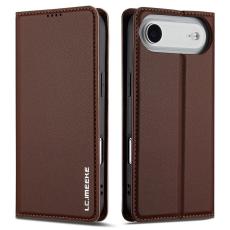 LC.imeeke - LC.IMEEKE L1 Series iPhone Air Pl&aring;nboksfodral Konstl&auml;der - Brun