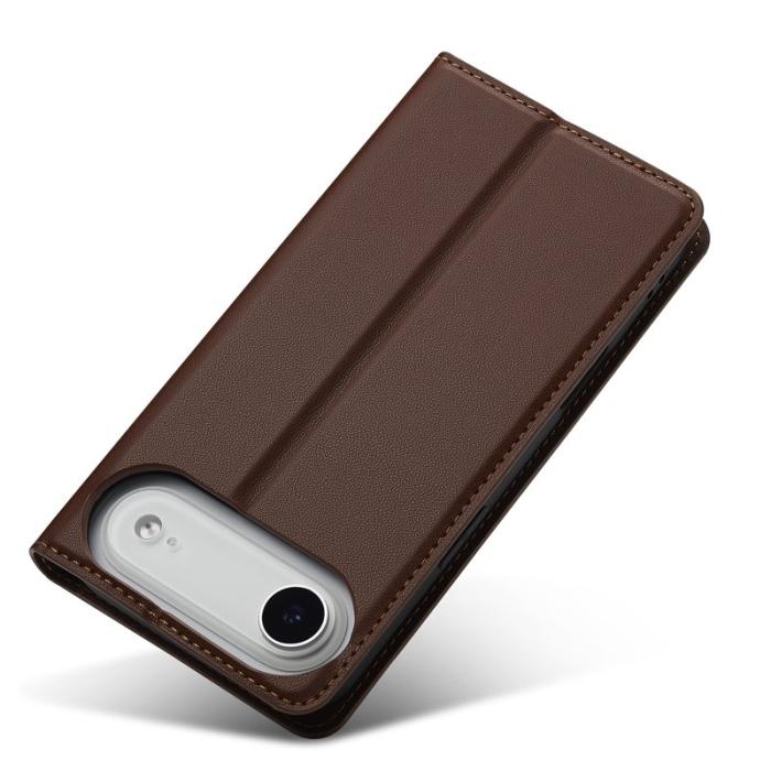 LC.imeeke - LC.IMEEKE L1 Series iPhone Air Plånboksfodral Konstläder - Brun