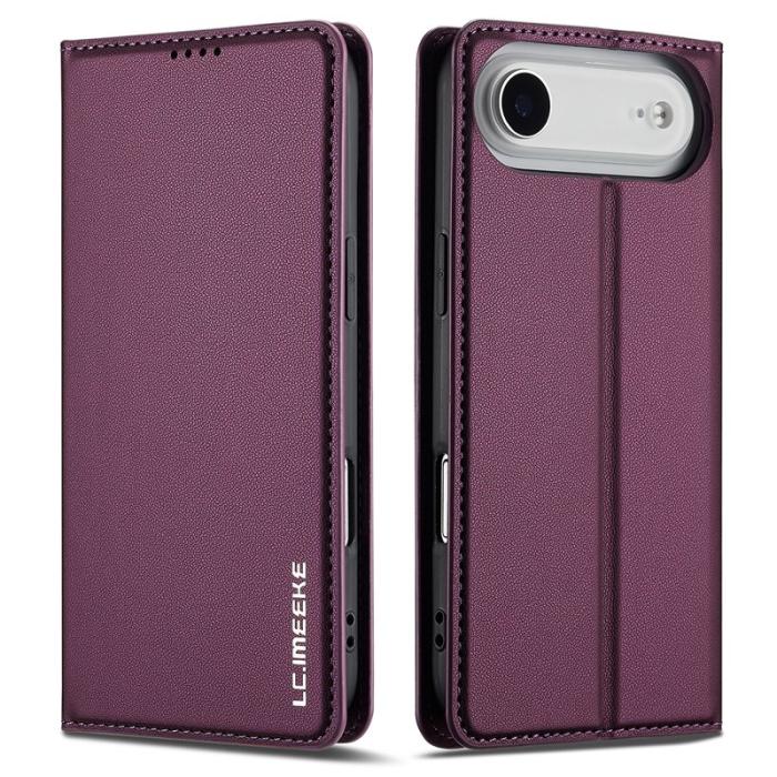 LC.imeeke - LC.IMEEKE L1 Series iPhone Air Plånboksfodral Konstläder - Lila