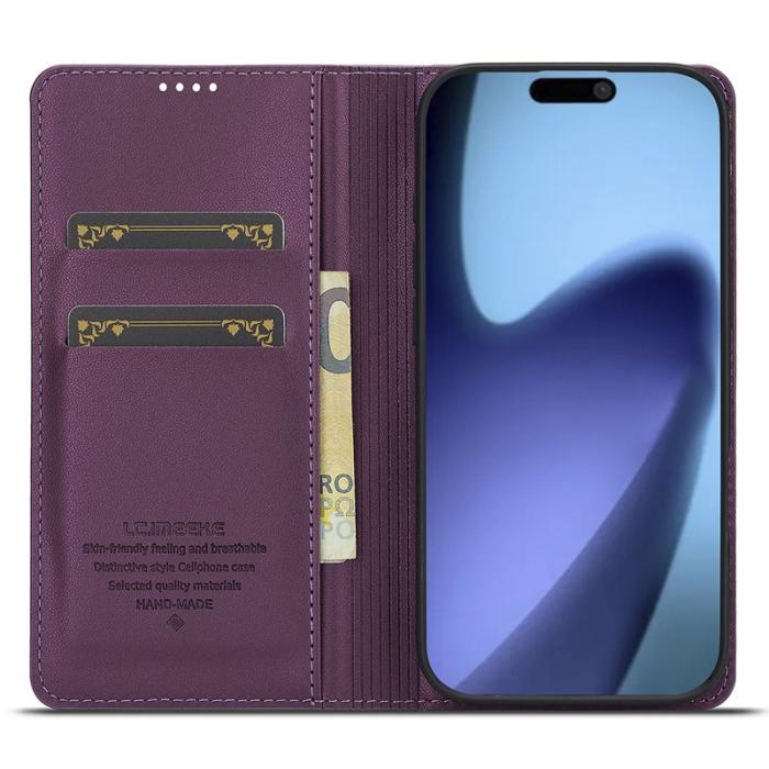 LC.imeeke - LC.IMEEKE L1 Series iPhone Air Plånboksfodral Konstläder - Lila