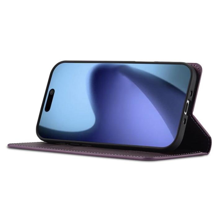 LC.imeeke - LC.IMEEKE L1 Series iPhone Air Plånboksfodral Konstläder - Lila