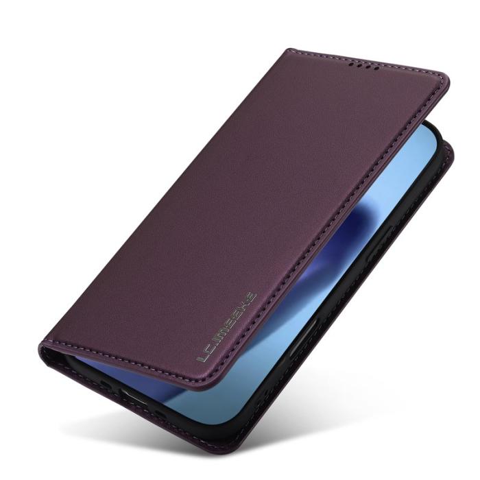 LC.imeeke - LC.IMEEKE L1 Series iPhone Air Plånboksfodral Konstläder - Lila