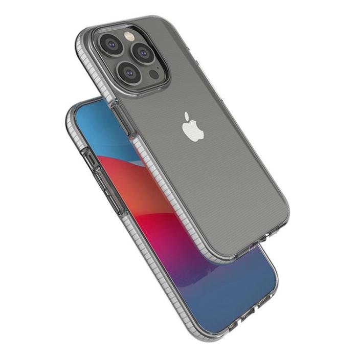 OEM - iPhone 14 Pro Skal Spring Silicone med Ram - Svart