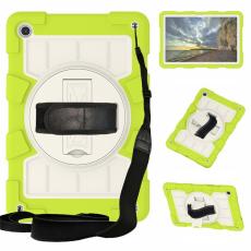 A-One Brand - Galaxy Tab A9 Plus Skal Rotating Handrem Med Axelrem - Gulgrön