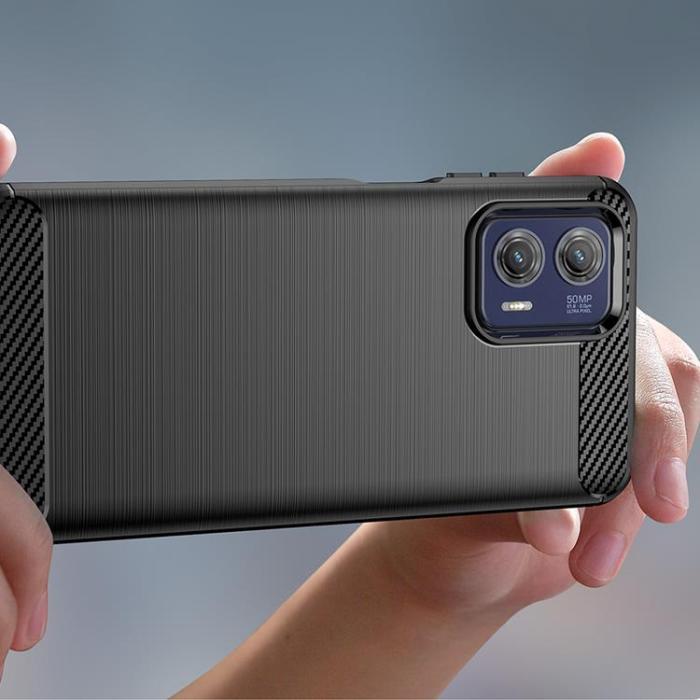UTGATT - Motorola Moto G73 5G Mobilskal Carbon Silikon - Svart