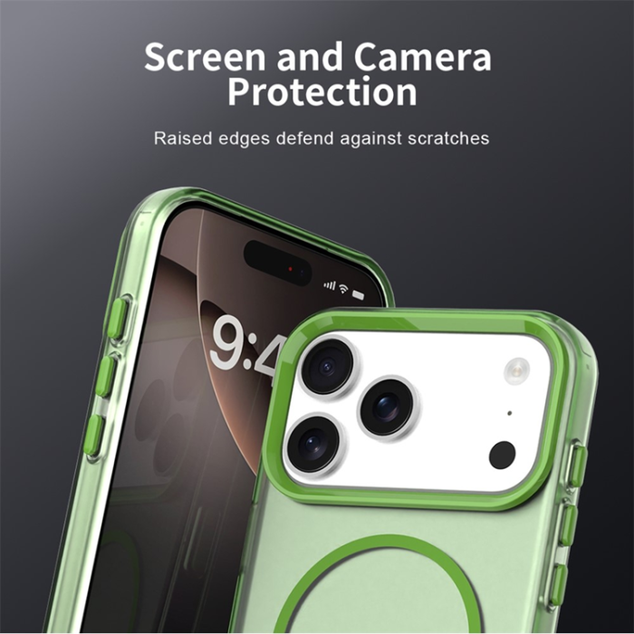 A-One Brand - iPhone 17 Pro Max Mobilskal MagSafe C-shaped Candy Color - Grön