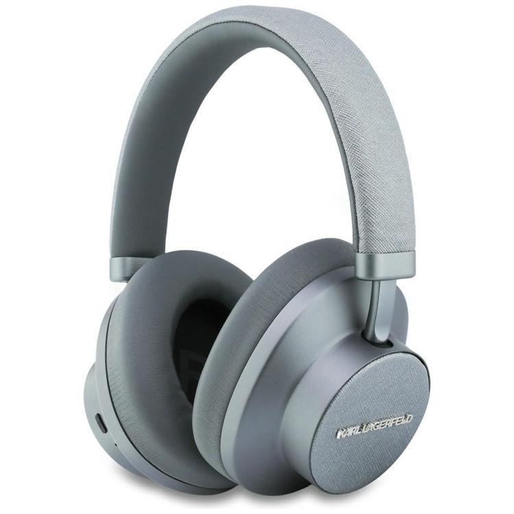 Karl Lagerfeld Over-Ear Hörlurar Bluetooth ANC Saffiano Elongated - Grå | 505771 | AlltMobil