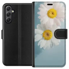 Gustaf - Pl&aring;nboksfodral till Samsung Galaxy A24 4G med Sommarblommor
