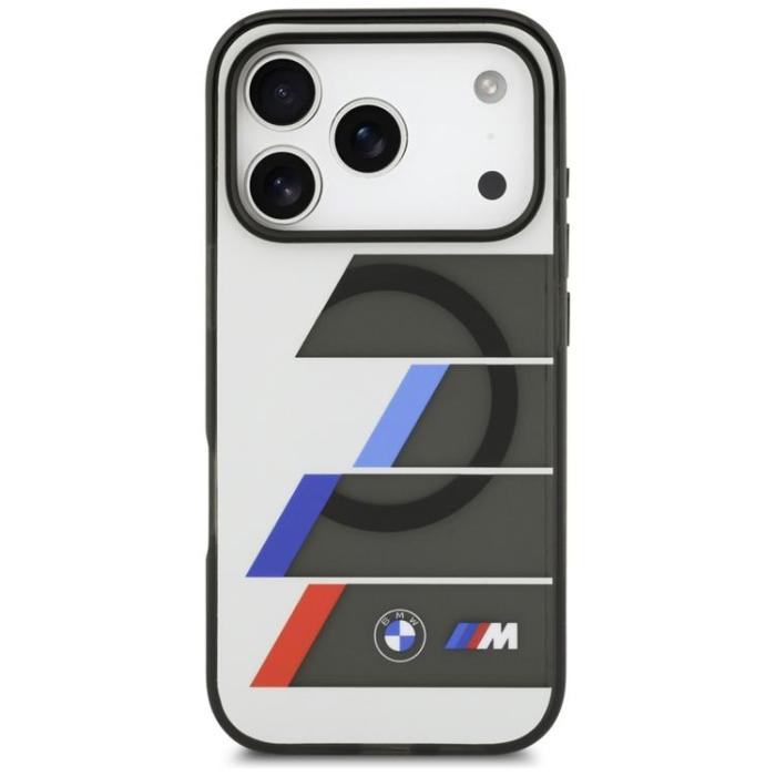 BMW - BMW iPhone 17 Pro Max Mobilskal MagSafe Metal Tricolor Lines - Anthracite