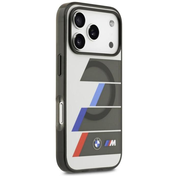 BMW - BMW iPhone 17 Pro Max Mobilskal MagSafe Metal Tricolor Lines - Anthracite