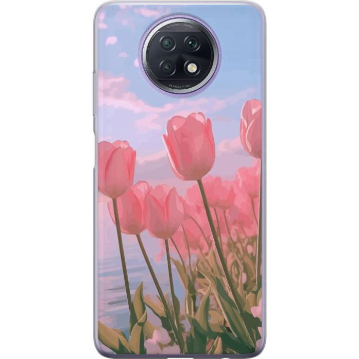iSecrets - Mobilskal till Xiaomi Redmi Note 9T med Rosa Tulpaner