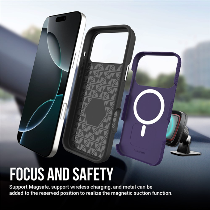 A-One Brand - iPhone 17 Pro Max Mobilskal MagSafe Protective TPU+PC - Lila