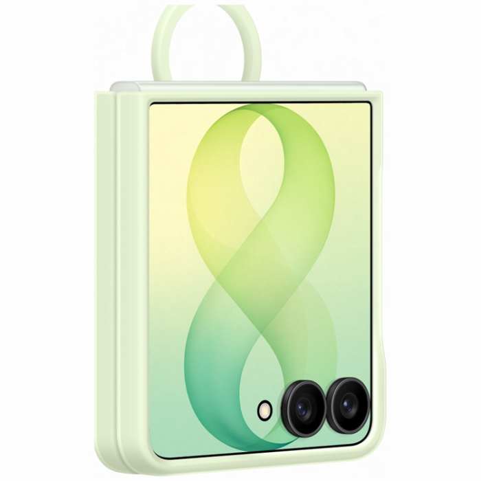Samsung - Samsung Mobilskal för Galaxy Z Flip 8 Silikon Ring Magnet - Grön