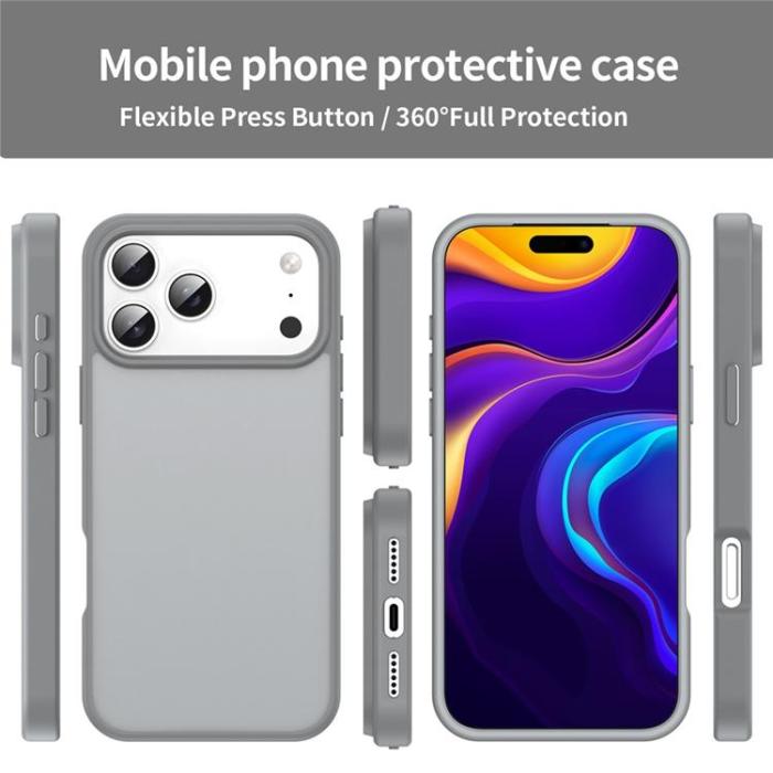A-One Brand - iPhone 17 Pro Mobilskal Skin Touch Matte - Silver