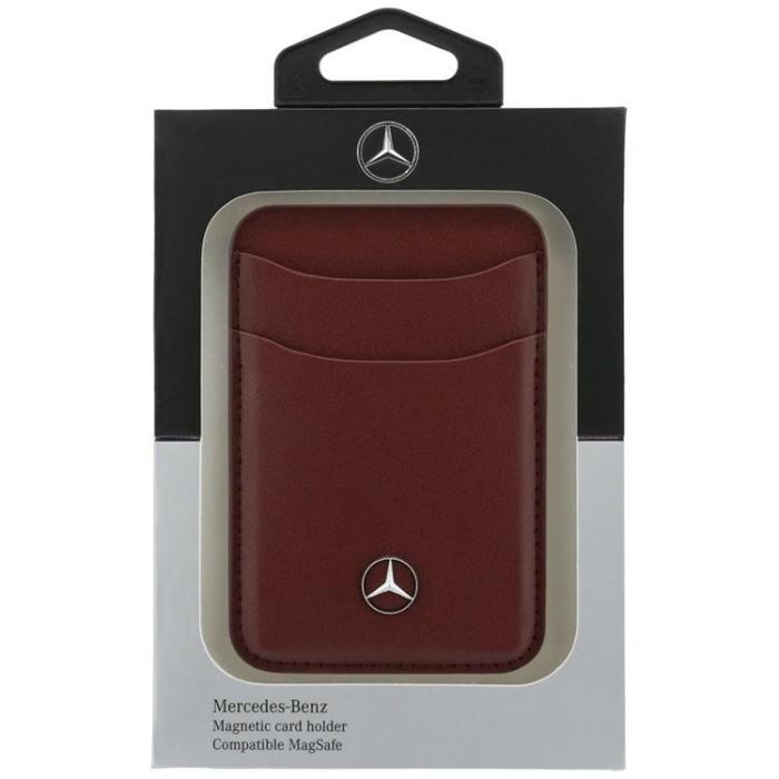 Mercedes - Mercedes MagSafe Korthållare Läder Plånbok - Röd
