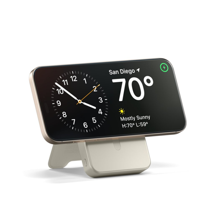 Satechi - Satechi Qi2 Magsafe Powerbank 10000mAh med Stativ - Sand