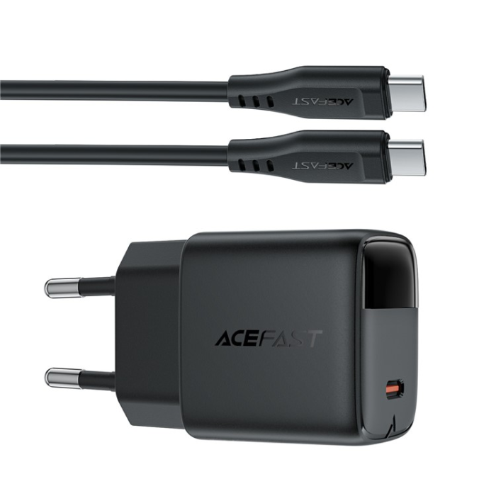 Acefast - ACEFAST Snabbladdare 20W USB-C med USB-C Kabel EU PD