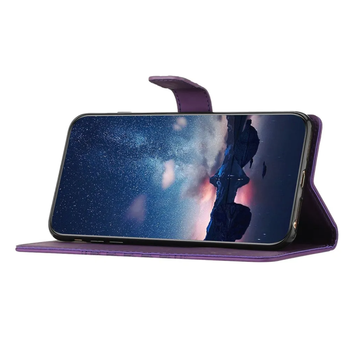 Taltech - Google Pixel 7A Plånboksfodral Tryckt - Lila