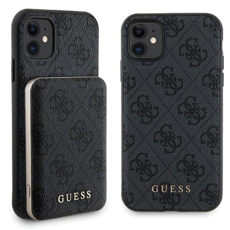 Guess Mobilskal till iPhone 11 Med Powerbank 5000mAh Magsafe Metal Logo