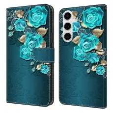 OEM - Samsung Galaxy S26/S26 Pro Pl&aring;nboksfodral Magnetl&aring;s Konstl&auml;der Bl&aring; Ros