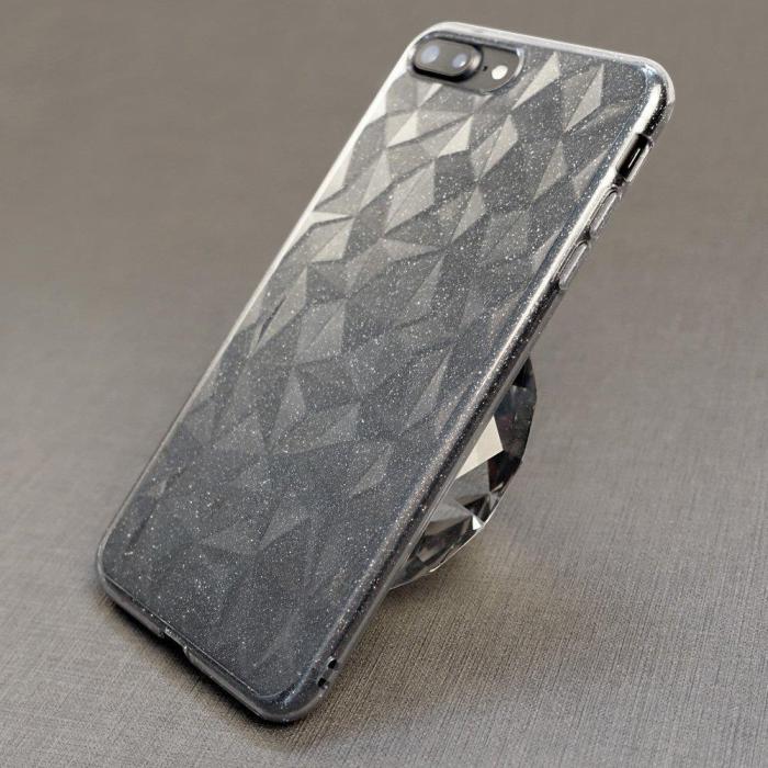 UTGATT4 - Ringke Air Prism Glitter Skal till iPhone 8 Plus / 7 Plus - Grå