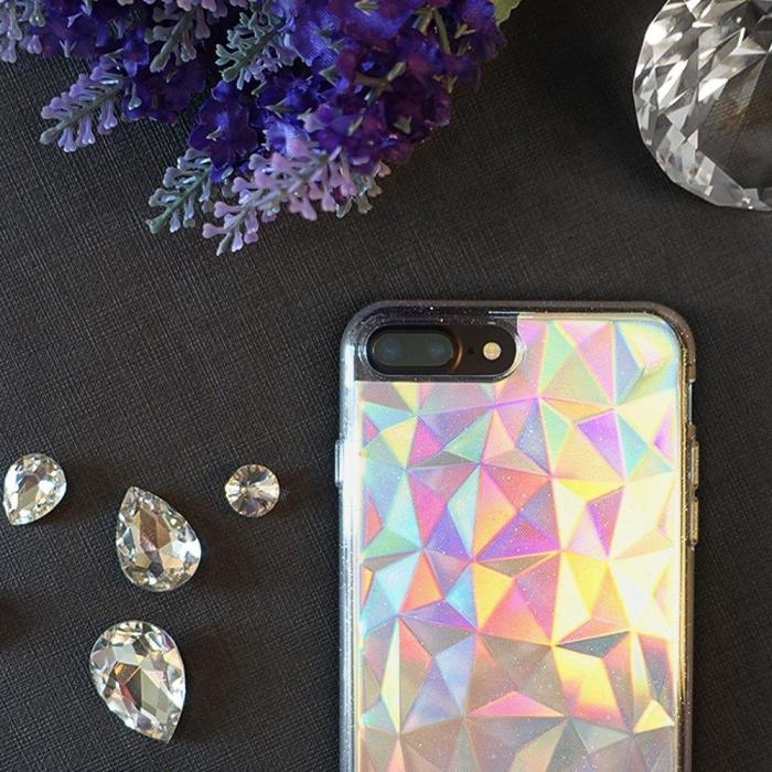 UTGATT4 - Ringke Air Prism Glitter Skal till iPhone 8 Plus / 7 Plus - Grå