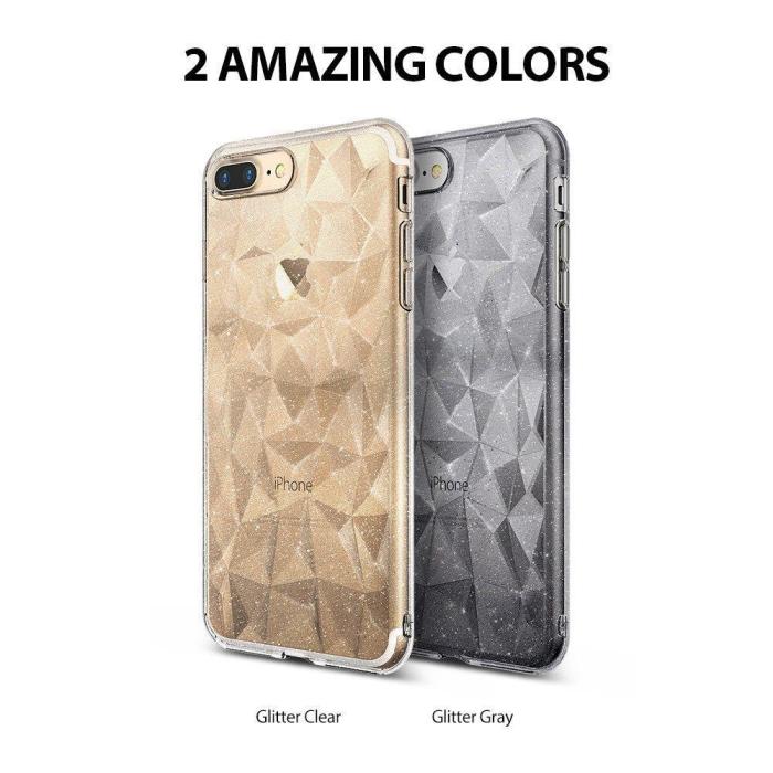 UTGATT4 - Ringke Air Prism Glitter Skal till iPhone 8 Plus / 7 Plus - Grå
