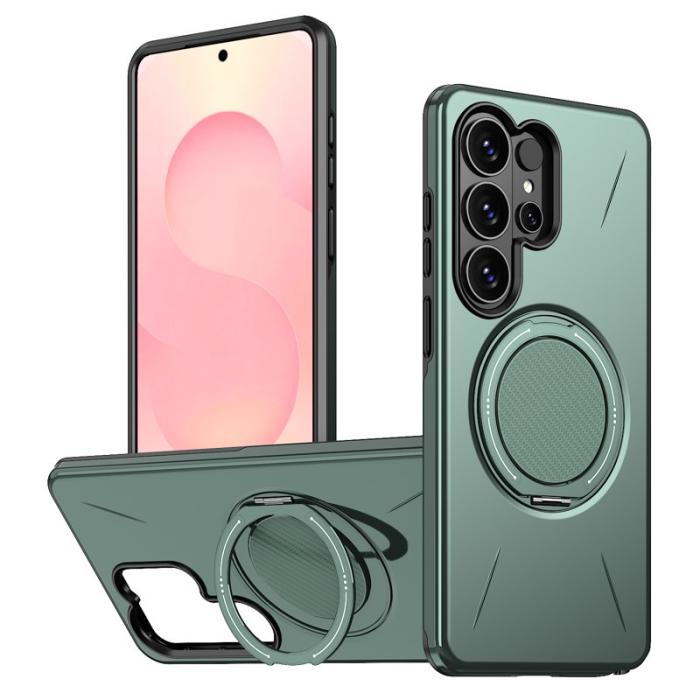 OEM - Mobilskal till Samsung Galaxy S26 Ultra Magnetiskt TPU + PC Baksida - Grön