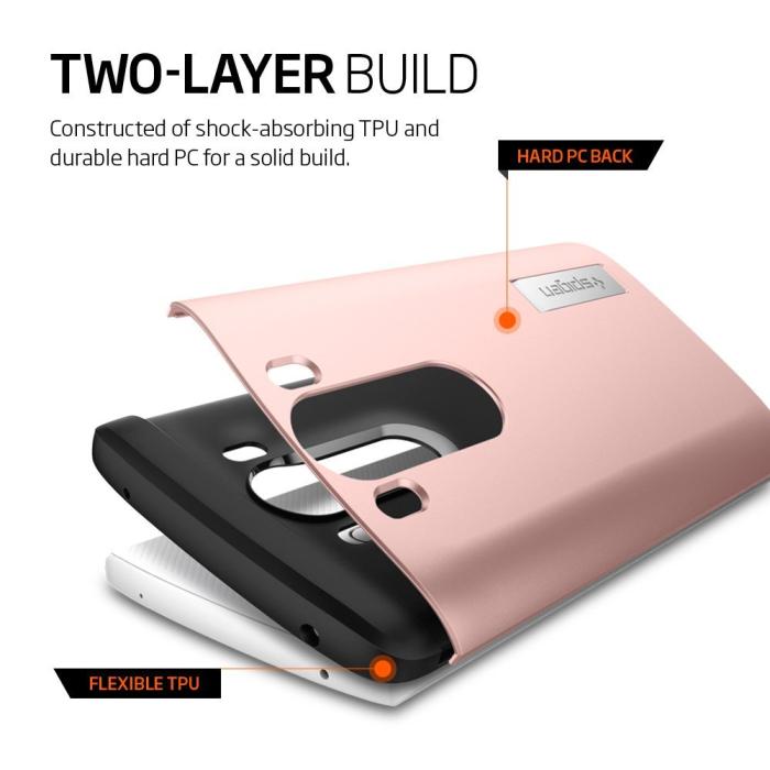 UTGATT5 - SPIGEN Slim Armor Skal till LG V10 - Rose Gold