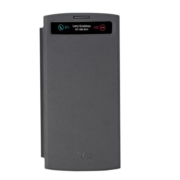UTGATT5 - Qi Wireless Charger fönster fodral till LG V10 - Svart