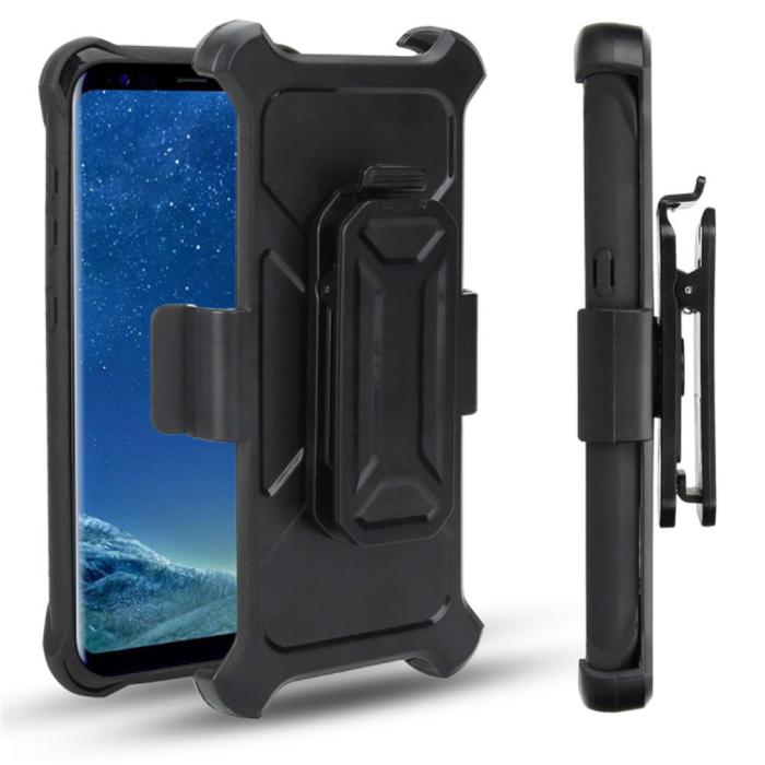 OEM - 2-in-1 mobilskal med bältesfodral till Galaxy S8 Plus - Svart