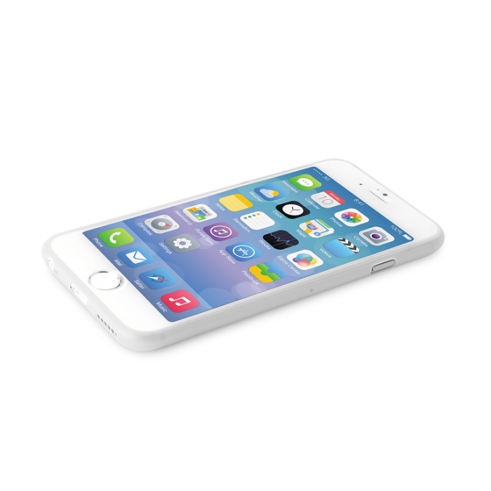UTGATT5 - Puro Cover iPhone 6 / 6S Ultra-Slim 0.3 (Vit/Transparent) + Skärmskydd