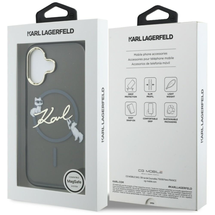 KARL LAGERFELD - Karl Lagerfeld iPhone 17 Mobilskal Magsafe IML Choupettes Karl Script