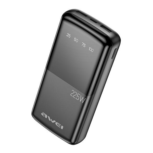 Awei Powerbank 20000mAh 22.5W Med Digital Display - Svart | 505295 | AlltMobil