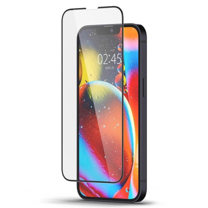 Spigen - Spigen iPhone 16E Härdat Glas Skärmskydd FC - Svart