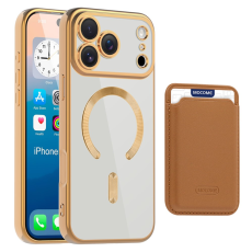 A-One Brand - iPhone 17 Pro Max Mobilskal MagSafe Korthållare TPU + PC - Brun
