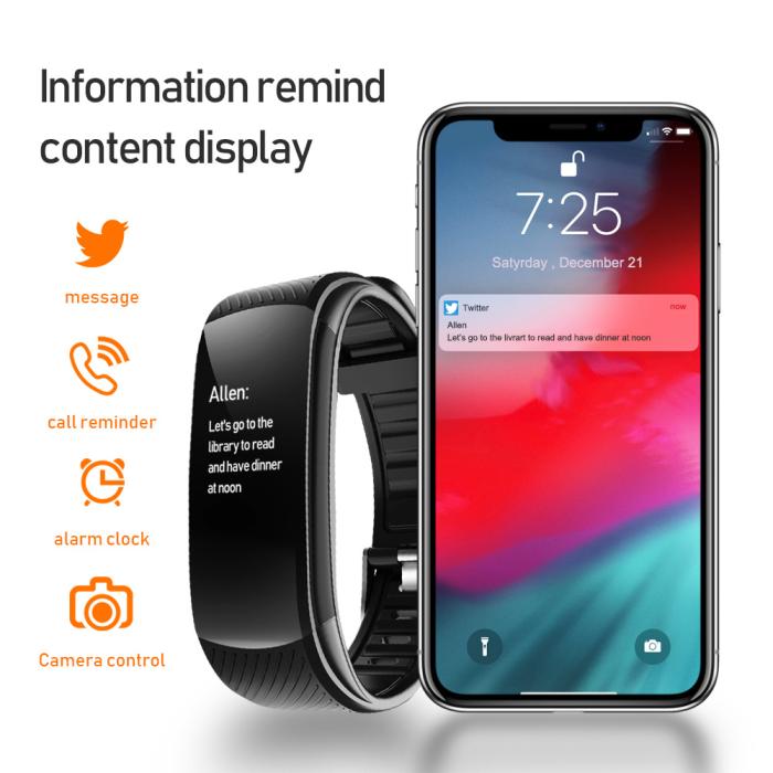 UTGATT5 - DENVER Bluetooth fitnessband with HR and BP sensor - Svart