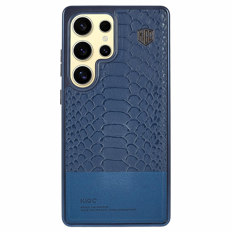 KIGC Galaxy S25 Ultra Mobilskal MagSafe Crocodile Hybrid - Blå | 2353 | AlltMobil