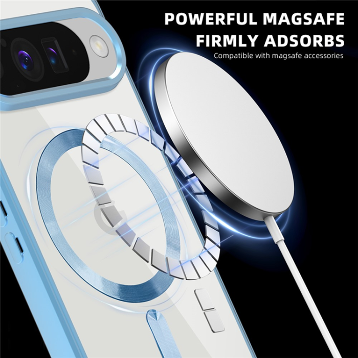 A-One Brand - Google Pixel 10/10 Pro Mobilskal MagSafe med Korthållare - Blå