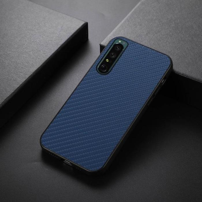 A-One Brand - Sony Xperia 1 IV Skal Carbon Fiber Drop-proof - Blå