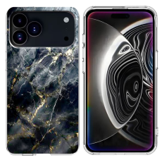 A-One Brand - iPhone 17 Pro Mobilskal Marble Pattern Printing Soft - Svart