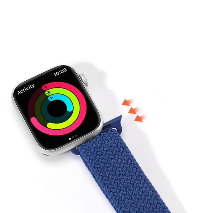 UTGATT1 - Dux Ducis Apple Watch 4/5/6/7/8/SE (41/40/38mm) Armband Braided - Blå