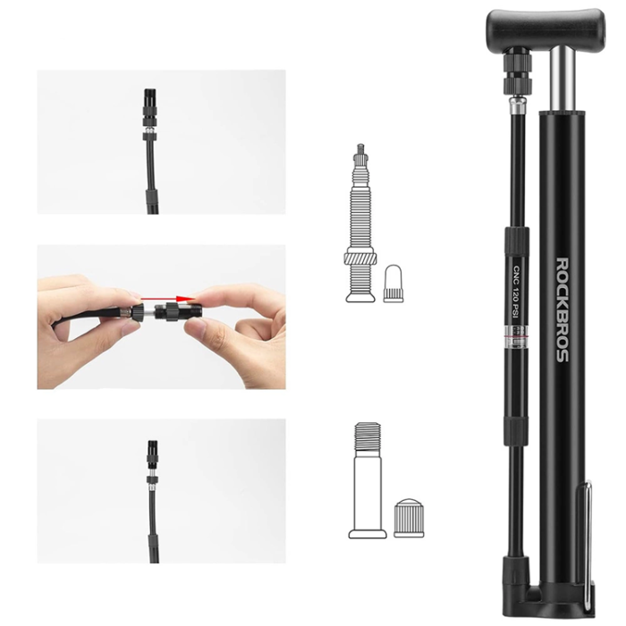 Rockbros - Rockbros Fotcykelpump - Svart