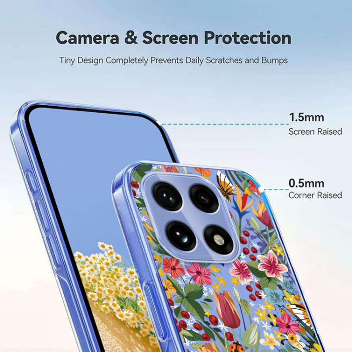 A-One Brand - OnePlus 15 Mobilskal Butterfly Floral Pattern - Lilies