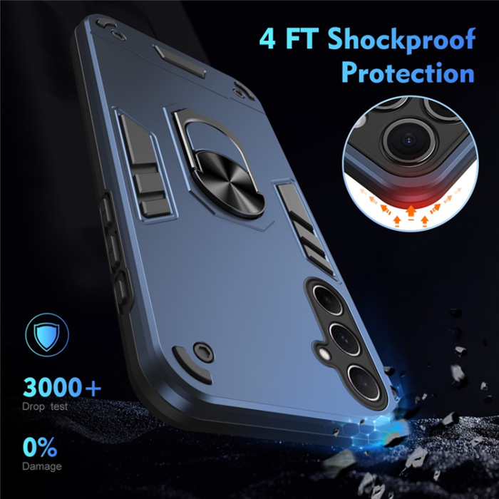 A-One Brand - Galaxy A26 Mobilskal Kickstand PC+TPU Drop Defend - Blå