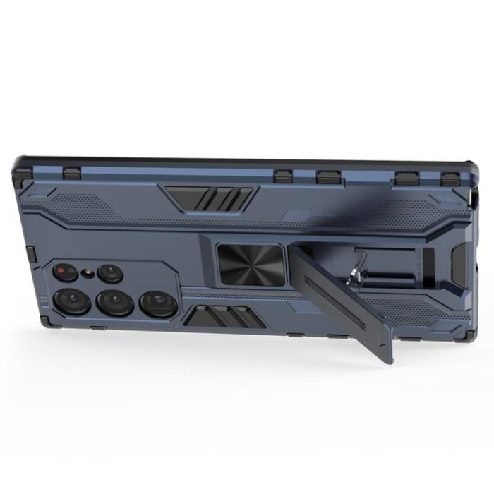 OEM - Shockproof Kickstand Skal Galaxy S22 - Blå