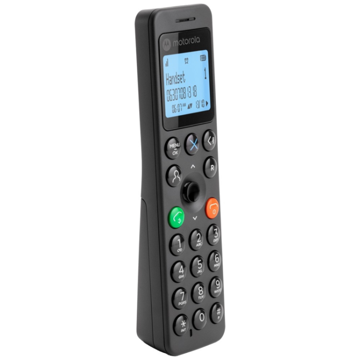 Motorola - Motorola Trådlös Fast Hemtelefon DOT201 - Svart