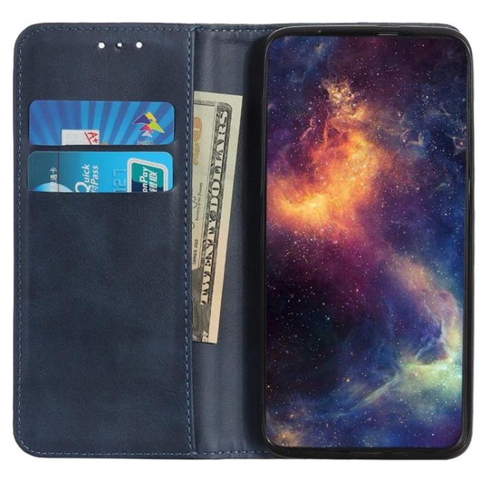 A-One Brand - Asus Zenfone 9 Plånboksfodral Äkta Läder Flip - Blå